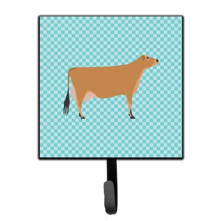 Carolines Treasures Jersey Cow Blue Check Leash or Key Holder BB8003SH4